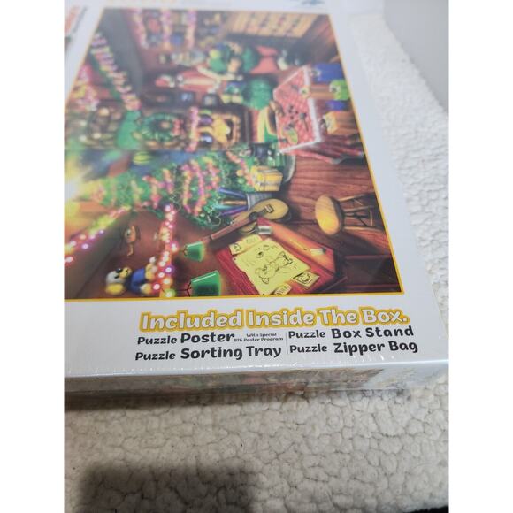 Braintree santa's workshop 1000 piece puzzle. Box stand, sorting tray, poster - Picture 5 of 6